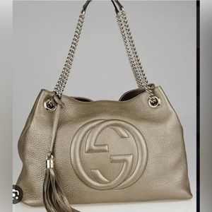 Authentic GUCCI Soho Metallic Shoulder Bag